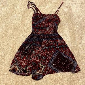 Patterned Multicolored American Eagle Romper Sz S